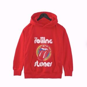 RS No. 9 Carnaby Rolling Stones Hoodie Kids Size 8-9 Red Excellent Rock Graphic